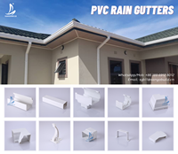 Tuyau de descente en PVC de type K, système de récupération des eaux de pluie, gouttières résistantes aux UV pour hôtels