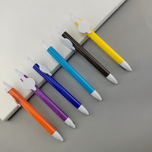 Bolígrafo Económico de Plástico Redondo y Cuadrado <span class=keywords><strong>con</strong></span> Clip Grande Tipo Click, Bolígrafo Azul <span class=keywords><strong>con</strong></span> Impresión de Logotipo Personalizado para Regalo Promocional - Product Image 1