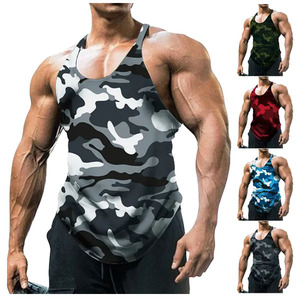 Uomo <span class=keywords><strong>Bodybuilding</strong></span> top senza maniche allenamento <span class=keywords><strong>Fitness</strong></span> canottiere canottiere Oversize canotte di nuova moda - Product Image 1