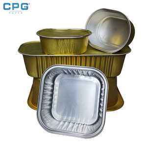Heavy Duty Large Deep Gold Aluminum Foil Tray Reinforced Rim Structured Base Turkey Roasting Catering Gold Foil Pan - Product Image 1