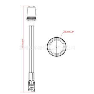 ไฟวงแหวน LED สแตนเลส 16 นิ้ว 12V-24VDC สำหรับเรือเดินทะเล - Product Image 1