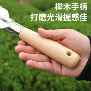 Pala Multifunción Doble de Acero Inoxidable con Mango de Madera de 17 Pulgadas, Herramienta de Jardín para Uso en Exteriores - Product Image 5