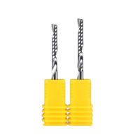 FEIDA 2A AlTin recubierto de carburo sólido flauta única 10mm 4mm broca de fresado de corte CNC brocas de enrutador en espiral descendente de corte de madera