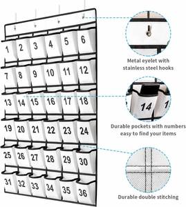 Organizador de Teléfonos para Aula, 36 Bolsillos Numerados, Bolsa de Almacenamiento Colgante Azul para Teléfonos Celulares y Calculadoras con Ganchos de Acero - Product Image 5