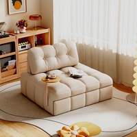 Sofá cama plegable individual moderno, chaise longue cuajada de frijol, sofá modular Perezoso