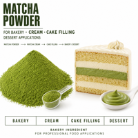 Poudre de matcha pour garnitures de gâteaux et desserts