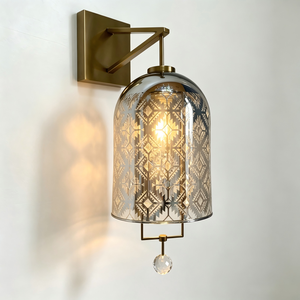 Moroccan Glass wall Light Brass Finish Metal Wall Lamp Arabic Style <b>Decorative</b> <b>Lighting</b> for Dining Room Hotel - Product Image 1