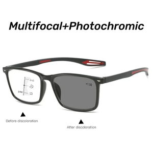 Lunettes de lecture progressives multifocales photochromiques anti-lumière bleue personnalisées avec logo, pour hommes et femmes, idéales pour le sport - Product Image 5