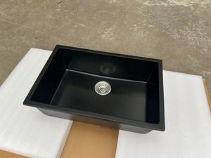 للبيع بالجملة حوض مطبخ بلؤلؤ فردي متتالي 29 بوصة حوض مطبخ أبيض تحت جبل 73x46 مع قسمين لفصل الأطباق - Product Image 4