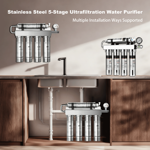 Nuovo modello di cucina 304 in acciaio inox lavello <span class=keywords><strong>rubinetto</strong></span> 5 stadi ultrafiltrazione 0.01μm Ultra-filtrazione acqua minerale depuratore - Product Image 2