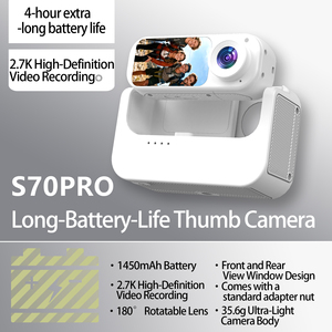 S70 户外高清运动相机 180 度可旋转镜头迷你运动相机 WiFi 1080P 视频博客相机 磁吸式骑行记录仪 - Product Image 3