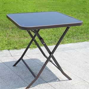 Hiện đại gấp bảng Chất lượng cao Nước Tempered Kính vuông gấp bàn ăn cho khách sạn - Product Image 1