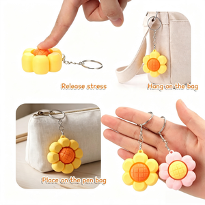 Llavero Sensorial con Diseño Floral de Margarita Impreso en 3D, Juguete Antiestrés Portátil de Bolsillo para Adultos - Product Image 4