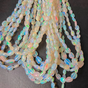 Collar con cuentas naturales de Rajasthan, hebra de 10 pulgadas, joyería informal unisex redonda de 4-7mm - Product Image 1