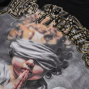 T-shirt Homme Imprimé Graphique Angle de Haute Qualité, Mode Diamant Chaud, Streetwear Oversize, T-shirts Life Hustlers pour Hommes - Product Image 4