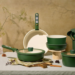 Ollas de Cocina de Alta Calidad con Tapas de Vidrio, Asas Desmontables, Aptas para Lavavajillas y Horno, para Estufas de Gas e Inducción, Juego de Utensilios de Cocina de Cerámica - Product Image 3
