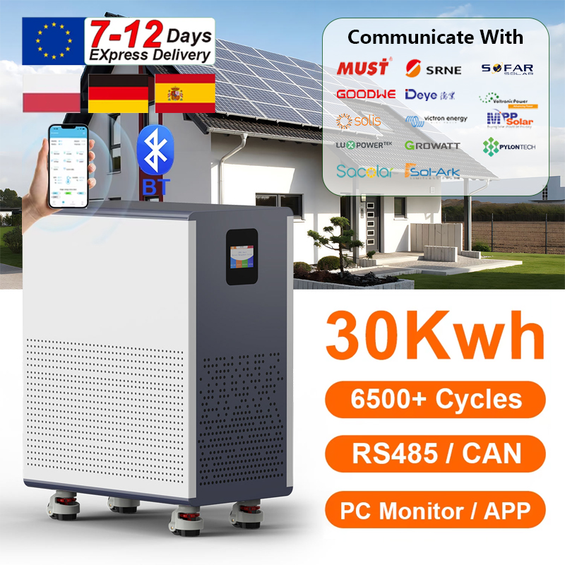 EU STOCK Tax Free LiFePO4 48 В 100Ah 5Kwh 300Ah 15Kwh 16S Bluetooth BMS 51,2 В 30Kwh 48 В 600Ah LiFePO4 домашняя батарея для хранения энергии