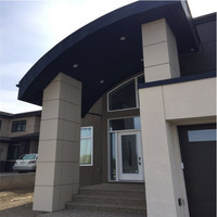 Panneau composite en aluminium décoratif extérieur, argenté métallisé mat, Alucobond, ignifuge, antistatique, résistant aux UV, utilisation hôtelière moderne