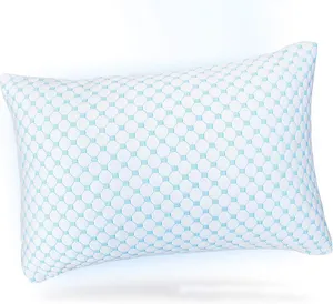 Bantal Gel pendingin untuk tidur, Bantal tempat tidur busa memori robek, bantal bambu kuat untuk Tidur samping dan punggung