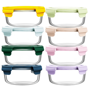 <span class=keywords><strong>2025</strong></span> mới cao thủy tinh borosilicate Bento lưu trữ container Vòng rò rỉ bằng chứng với khả năng chịu nhiệt PP nắp và phân vùng - Product Image 3