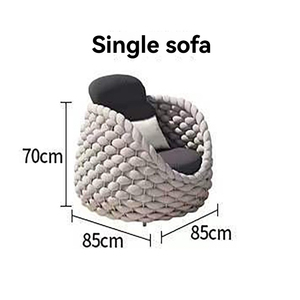 Sofy Durable Eco-Friendly Sillas al aire libre-Sofá tejido elegante para el hogar Decoració<span class=keywords><strong>n</strong></span> del jardí<span class=keywords><strong>n</strong></span> sofá - Product Image 6