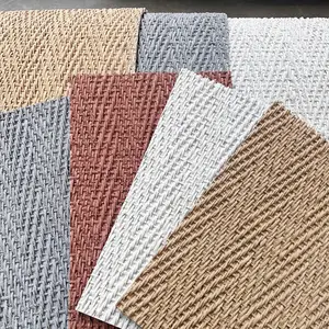 Waterproof Weaving Texture Interior Wall Cladding Tiles Super Light Weight