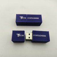 Flash Drive USB 3D Berkualitas Tinggi untuk Kontainer |   Flash Drive USB Kustom untuk Kapal Uap untuk Hadiah dan Merek