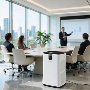 Máquina de Iones de Oxígeno Negativos con Pantalla Digital y Control Táctil, Humidificación para Uso Comercial y Doméstico - Product Image 4