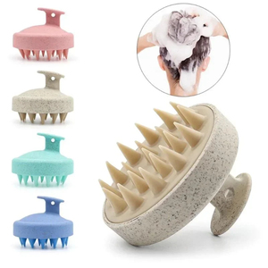 Cepillo de silicona para champú, peine para masaje del cuero cabelludo, peine para lavar el cabello, cepillo para masaje corporal, cepillo para baño y ducha, herramienta de peluquería - Product Image 1