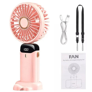 Mini ventilateur portable rechargeable par USB, pliable, ventilateur de bureau, affichage numérique, diffuseur d'arômes pour les voyages et le bureau - Product Image 6