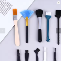 Kit de 10 brosses de nettoyage portables sans fil à poignée en plastique et poils synthétiques pour ordinateur portable, clavier, voiture et téléphone - Élimination des poussières