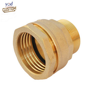 Composants personnalisés YOD, service d'usinage CNC de précision, réducteur de filetage mâle-femelle en laiton 3/4 x 1/2 pouce, haute pression, poli - Product Image 1