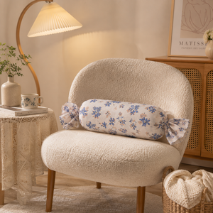 Luxuriöses Entenfeder-Kissen mit Niedlichem Bonbon-Design, 100% Baumwollbezug, Zylindrisches Körperkissen, 2-4cm Federfüllung, 600TC Fadenzahl - Product Image 1