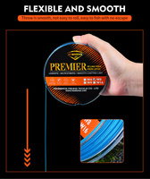 Ligne de pêche en PE tressée 8 brins haute résistance 210m 300m 500m OEM 1.0 # -6 #   Fils de pêche tressés 5 couleurs