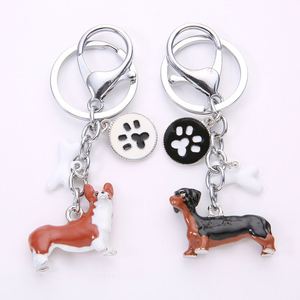 Porte-clés 3D en métal en gros, pendentif chien, chiot, Corgi, Berger, Beagle, souvenir animal de compagnie, décoration de sac - Product Image 2