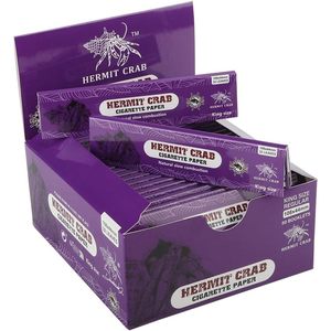 Papel de Fumar Hermit Crab King Size 108x44mm 32 Hojas Naturales de Combustión Lenta 50 Libros - Product Image 1