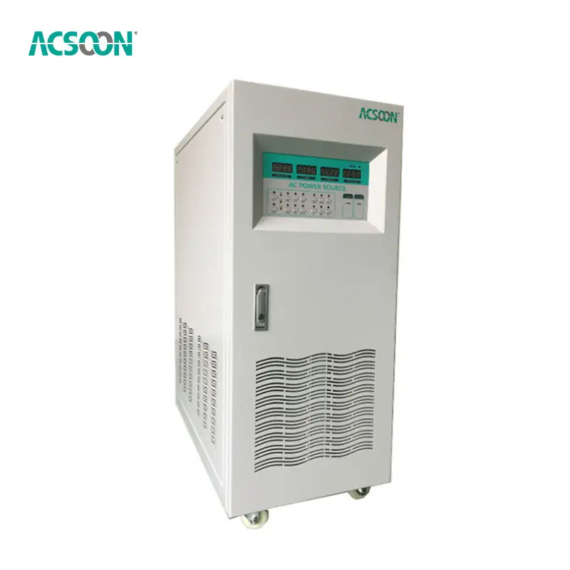 ACSOON AF400M 45kVA fonte de energia trifásica 400vac a monofásica 115Vac 60hz a 400Hz ac para aeronaves