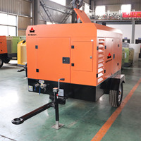 Compresseur d'air mobile à vis diesel Kinleon portable 250 CFM 12 bars pour pneus, livraison rapide, moteur pour marteau-piqueur et sablage