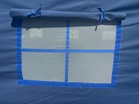 Carpa de Camping Azul Marino de Gran Capacidad para 20 Personas, con Estructura en A, de Poliéster y Lona de Algodón