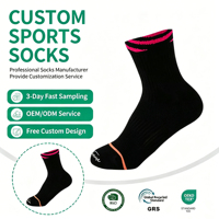 Chaussettes de sport professionnelles pour femmes, respirantes, compressives, antibactériennes, personnalisables