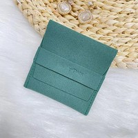 Sac d'emballage pour bijoux en microfibre de la marque ZXF, fermeture à nouer, design à rabat carré 8*8cm, pour le rangement des colliers