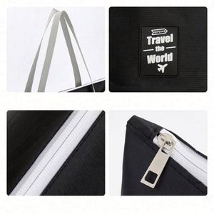 Sac de voyage pliable double couche en tissu Oxford léger et spacieux pour vêtements, avec logo personnalisé, vente en gros - Product Image 5