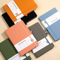 Carnet professionnel en polyuréthane et papier Dowling, couverture portable A5 pour usage transfrontalier, haute qualité, avec sangle, pages extra-épaisses