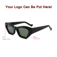 Lunettes tendance Lunettes de soleil œil de chat faites à la main Lunettes de soleil vintage de luxe Lunettes de soleil polarisées épaisses personnalisées pour hommes Lunettes de soleil en acétate pour femmes
