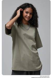 เสื้อยืด AR000 แบบสั่งทำ คุณภาพสูง 230GSM ทรงโอเวอร์ไซส์ ดีไซน์วินเทจ ไหล่ตก สไตล์สตรีทแวร์ ผ้าฝ้าย 100% เนื้อหนา 230GSM - Product Image 4