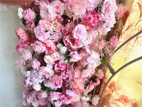 SPR demoiselles d'honneur bouquet artificiel Floral toile de fond Rose fleur panneau mural pour mariage intérieur extérieur décoration simulation pelouse