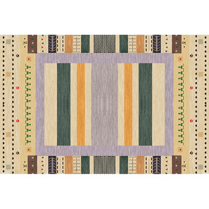 EIFFEL HOME Tapis décoratif style tapisserie du désert, motif plantes et fleurs, en polyester, lavable en machine, résistant aux taches, pour salon et chambre - Product Image 2