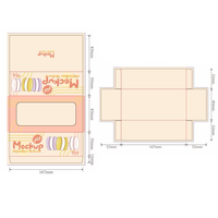 Emballage en carton pliable biodégradable personnalisé en gros pour gâteaux, biscuits, cookies, beignets avec logo