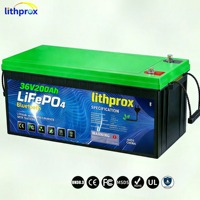 Batterie LiFePO4 à décharge profonde 36V 200AH Grade A pour stockage domestique, avec BMS intelligent CAN Bus, connecteur Anderson, 6000 cycles, CE RoHS IP67, OEM ODM