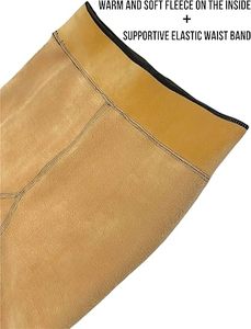 Collants Femme d'Hiver Chauds, Épais, Thermiques Doublés Polaire Noirs et Marron - Product Image 3